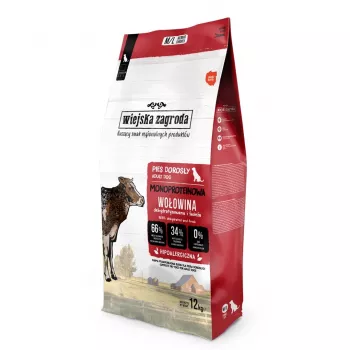 WIEJSKA ZAGRODA Monoprotein Beef Dry Dog Food - 12kg