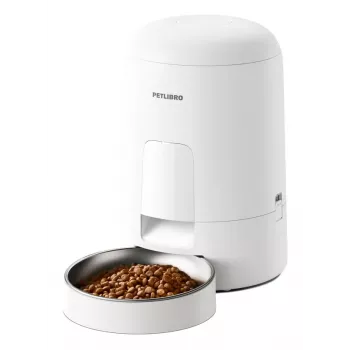 PETLIBRO AIR Automatic Pet Feeder White 2L Wi-Fi Enabled with App Control, 10-Meal Scheduling, Portion Control, Voice Recorder, Stainless Steel Bowl, Backup Battery