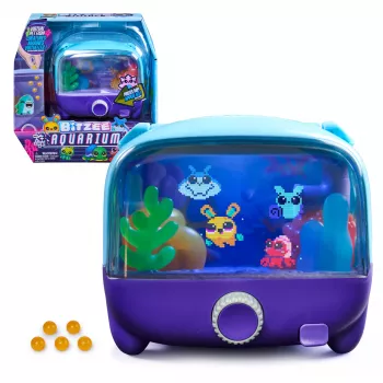 Bitzee Aquarium Interactive Digital Pet Toy with 20+ Virtual Pets, Touch and Motion Controls, Purple/Pink