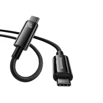 Baseus Tungsten Gold USB-C to USB-C 240W Fast Charging Cable 1m Black