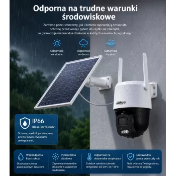 DAHUA BP5E 5MP Solar-Powered 4G LTE Pan-Tilt Security Camera with Color Night Vision