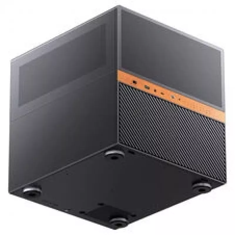 Jonsbo N6 NAS Cube Case, Micro-ATX, Steel/Mesh, Black