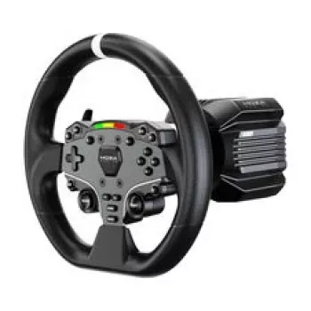 MOZA R5 Pro Racing Simulator - 5.5 Nm Direct Drive Wheelbase, 11-inch Leather Wheel, 2-Pedal Set