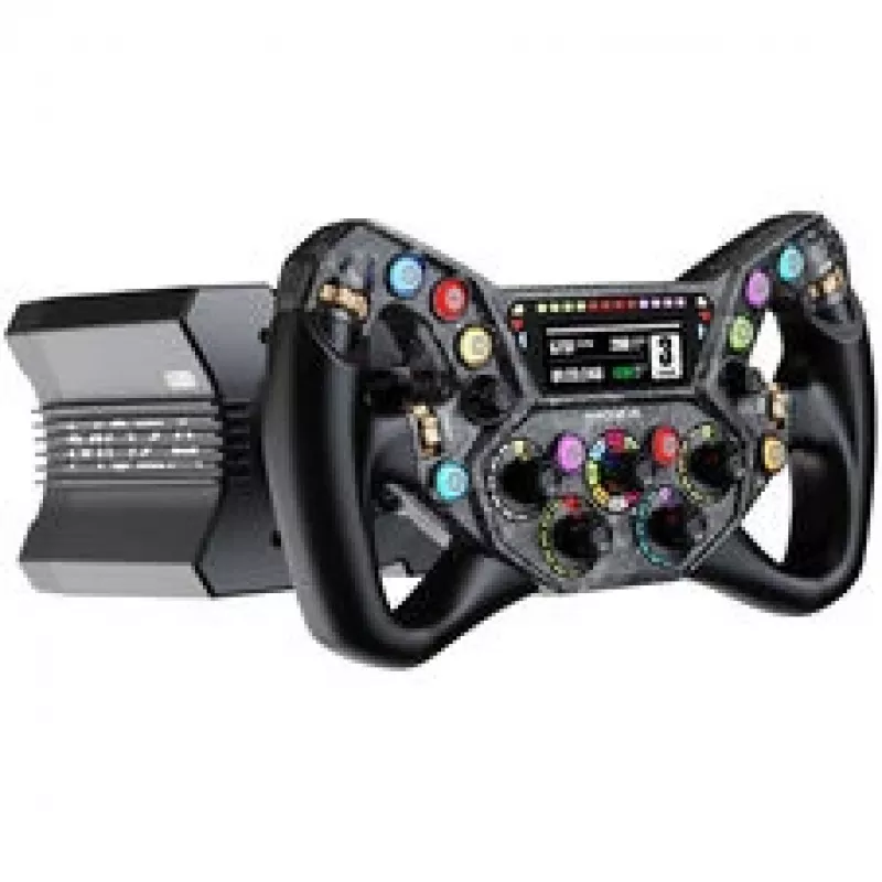 Moza Racing KS Pro Steering Wheel - 300mm Carbon Fiber Sim Racing Wheel with RGB Buttons, Magnetic Paddles, Wireless Quick Release