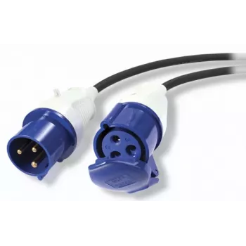 APC Modular IT Power Distribution Cable Extender - IEC 60309 32A Male to Female, 3m, 400V, Black