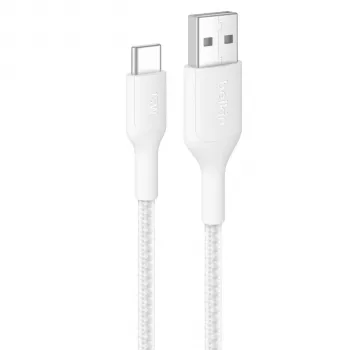Belkin BOOSTCHARGE Braided USB-C to USB-A Cable 2m White
