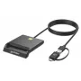 Manhattan USB-C & USB-A Combo Smart Card Reader, Black