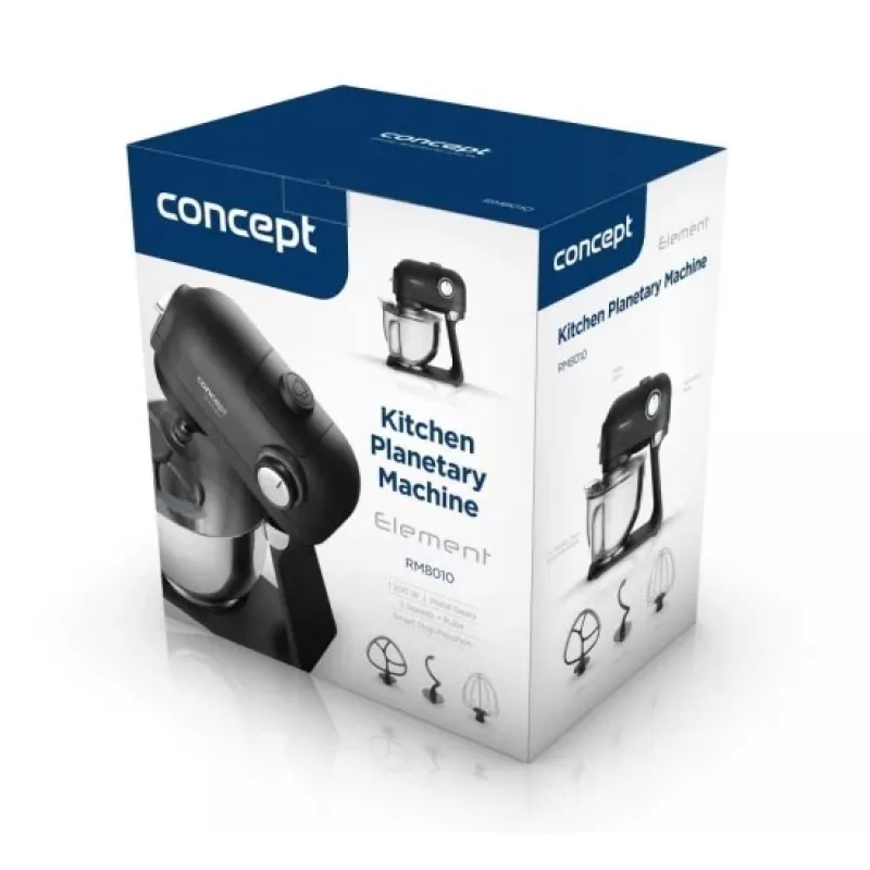 Concept RM8010 Planetary Food Mixer 1200 W 5.5 L White/Silver