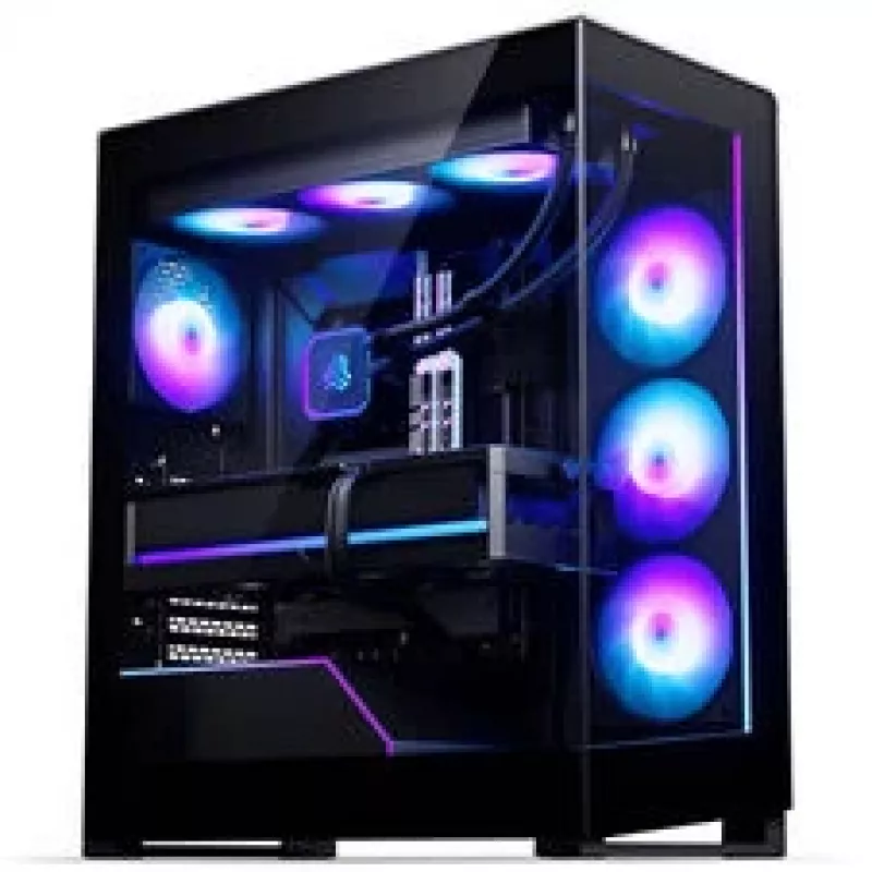 Phanteks NV5X Mid-Tower PC Case, E-ATX, Tempered Glass, ARGB, Black