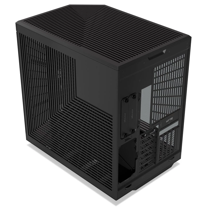 HYTE Y70 Touch Black Mid Tower Case with Panoramic Tempered Glass and 14.1 inch Touchscreen, ATX/E-ATX, Vertical GPU Mount