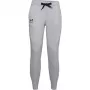 Under Armour Men's Rival Fleece Grey Melange Joggers - Loose Fit Tapered Leg