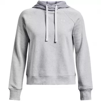 Under Armour Women's Rival Fleece Colourblock Hoodie Mod Gray/White