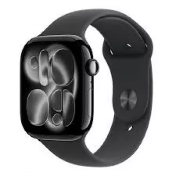 Apple Watch Series 11 GPS + Cellular 42mm Space Grey Aluminium Case with Black Sport Band - M/L