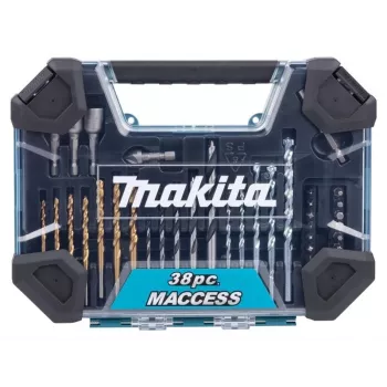 Makita E-22573 38-Piece Drill and Screwdriver Bit Set with HSS-G, Wood, and Masonry Bits