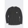 Carhartt Men's Midweight Long-Sleeve Pocket T-Shirt Black Size M