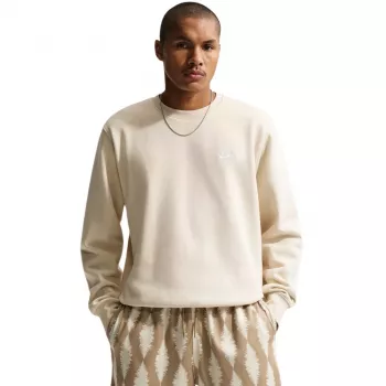 Nike Club Fleece Men's Crewneck Sweatshirt Sail/Cream Size S
