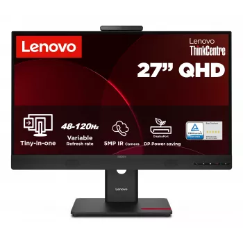 Lenovo ThinkCentre Tiny-in-One 27 Gen6 27-inch UHD IPS Monitor with Integrated Webcam, Speakers, and USB Hub