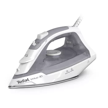 Tefal Easygliss Eco FV5782 Steam Iron with Durilium Airglide Soleplate, 2800 W, 260 g/min Steam Boost, Eco Mode, Black/Green