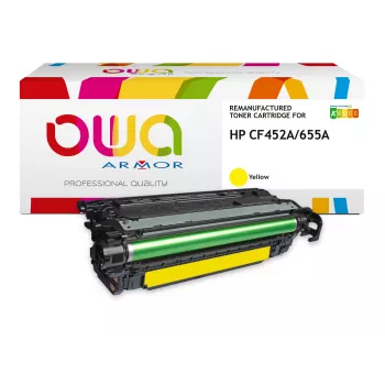 Armor OWA Yellow Toner Cartridge Compatible with HP CF452A (10,500 Pages)