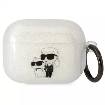 Karl Lagerfeld KLAPHNKCTGT AirPods Pro Cover Transparent Glitter Karl & Choupette