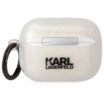 Karl Lagerfeld KLAPHNKCTGT AirPods Pro Cover Transparent Glitter Karl & Choupette