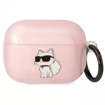 Karl Lagerfeld KLAPHNCHTCP AirPods Pro Case Pink Ikonik Choupette