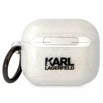 Karl Lagerfeld KLA3HNKCTGT AirPods 3 Cover Transparent Glitter Karl & Choupette