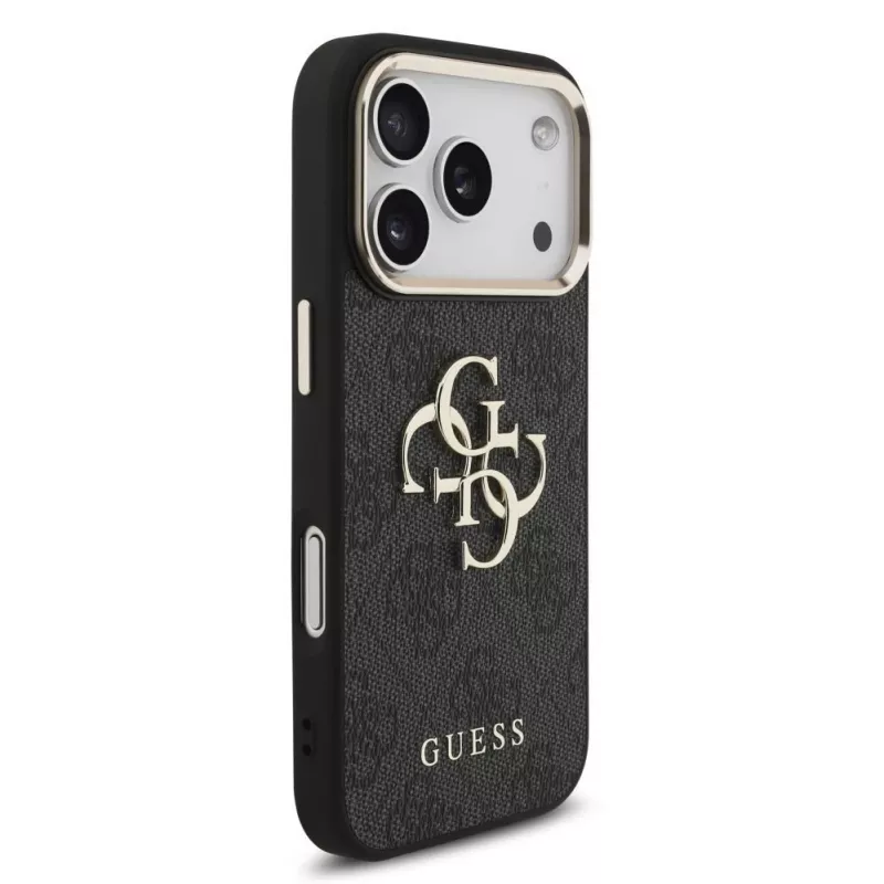 GUESS 4G Big Logo Classic Hard Case for iPhone 17 Pro / 18 Pro - Black & Gold