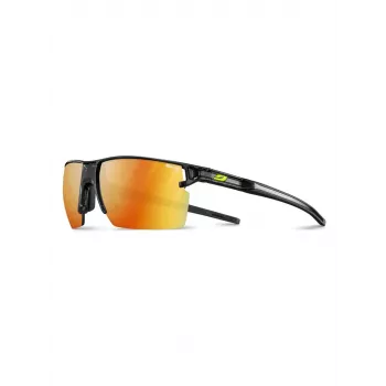 Julbo Outline - L Sunglasses, Spectron 3CF Lens, Black/Grey Frame, Category 3, UV Protection, for Cycling and Running
