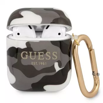 Guess GUA2UCAMG AirPods 1/2 Cover Black Camo Collection