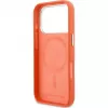 Karl Lagerfeld Karl & Choupette Head Pins Saffiano MagSafe Case for iPhone 17 Pro Max – Orange