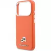 Karl Lagerfeld Karl & Choupette Head Pins Saffiano MagSafe Case for iPhone 17 Pro Max – Orange