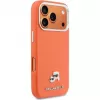 Karl Lagerfeld Karl & Choupette Head Pins Saffiano MagSafe Case for iPhone 17 Pro Max – Orange