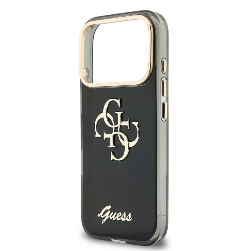 GUESS IML 4G Script Metal Case for iPhone 18 Pro Max / 17 Pro Max - Black
