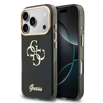 GUESS IML 4G Script Metal Case for iPhone 18 Pro Max / 17 Pro Max - Black