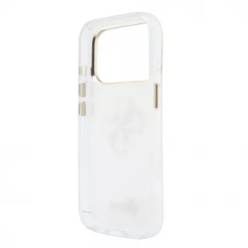 GUESS IML 4G Script Metal Case for iPhone 15 Pro, White