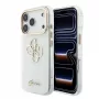 GUESS IML 4G Script Metal Case for iPhone 15 Pro, White