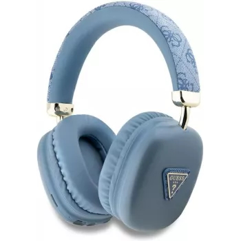 GUESS 4G Triangle Logo Wireless Over-Ear Headphones Bluetooth 5.3 Blue