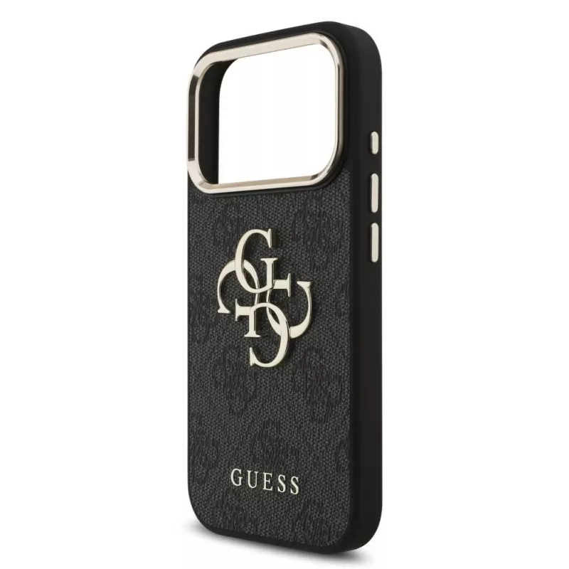 GUESS 4G Big Classic Logo Case for iPhone 18 Pro Max / 17 Pro Max - Black & Gold