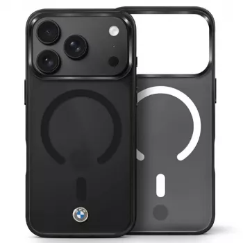 BMW Sign Frosted IML & Metal Logo MagSafe Case for iPhone 18 Pro / 17 Pro - Black