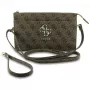 GUESS 4G Big Logo Brown PU Leather Phone Pouch Crossbody Bag with Card Slots