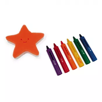Janod Bath Crayons Set of 6, Washable, 18m+ | J04725