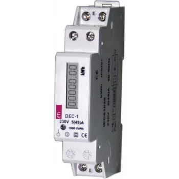 ETI Single-Phase Modular Electricity Meter DEC-1 Direct Connected 230V 5(60)A Class 1 with S0 Pulse Output