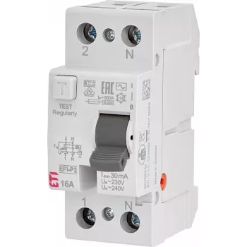 ETI EFI-P2 Residual Current Circuit Breaker 2P 16A 30mA Type A
