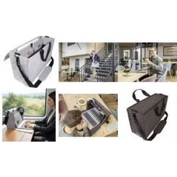 SIGEL Business Felt Bag Desk Sharing Bag Workspace M/L, Synthetic Felt, 2 Carry Handles, Anthracite