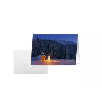 SIGEL DS096 Christmas Chapel A6 Christmas Cards, 10 Cards with Envelopes