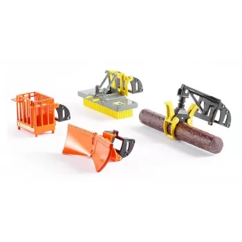 SIKU Farmer Bressel und Lade Front Loader Attachments, 1:32 Scale, 4-Piece Set