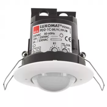 BEG BRCK LUXOMAT PD2-M-1C-DE Ceiling Flush Mount PIR Presence Detector, 1-Channel, White