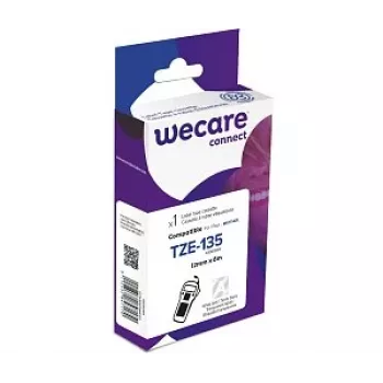 ARMOR WECARE Compatible Brother TZe-135 White on Transparent Label Tape 12mm x 8m