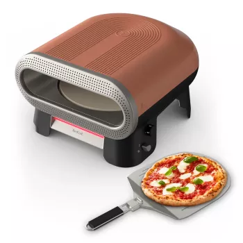 Tefal JM600TE0 Electric Pizza Oven with Pizza Cutter, 1200 W, 30 cm, Black/Red